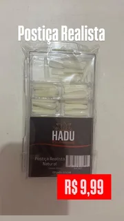UNHA POSTIÇA REALISTA NATURAL HADU C/100UND REF-7807