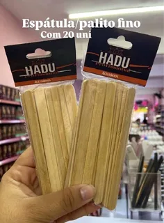 ESPATULA PALITO FINO MADEIRA HADU C/20UN