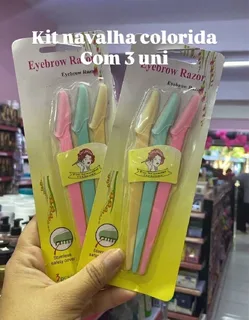 KIT NAVALHA C/3UND EYEBROW RAZOR