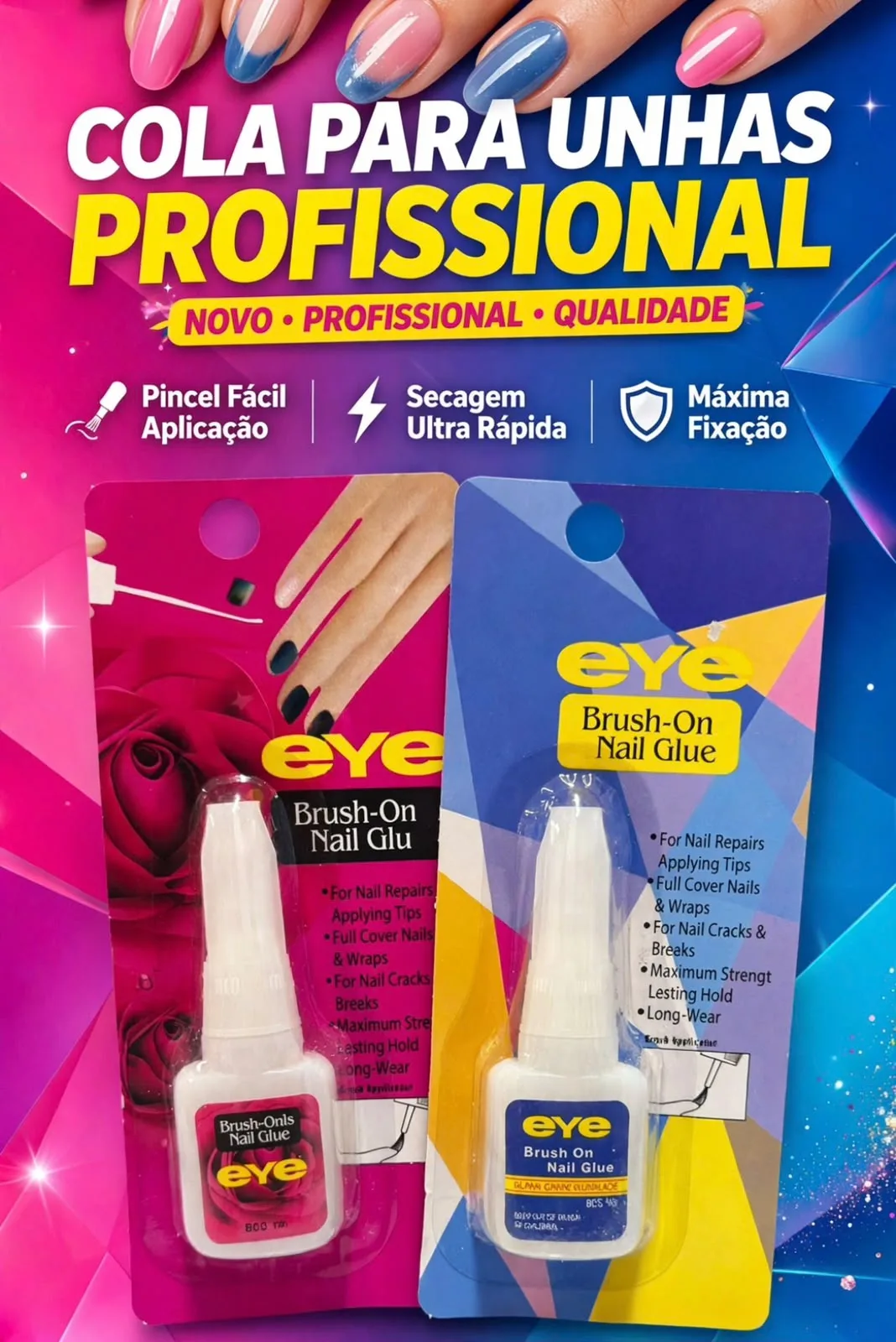 COLA PARA UNHA C/PINCEL BRUSH MIRAGE