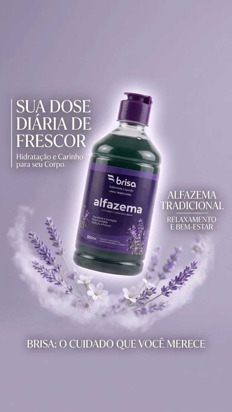 SABONETE LIQUIDO ALFAZEMA 500ML BRISA